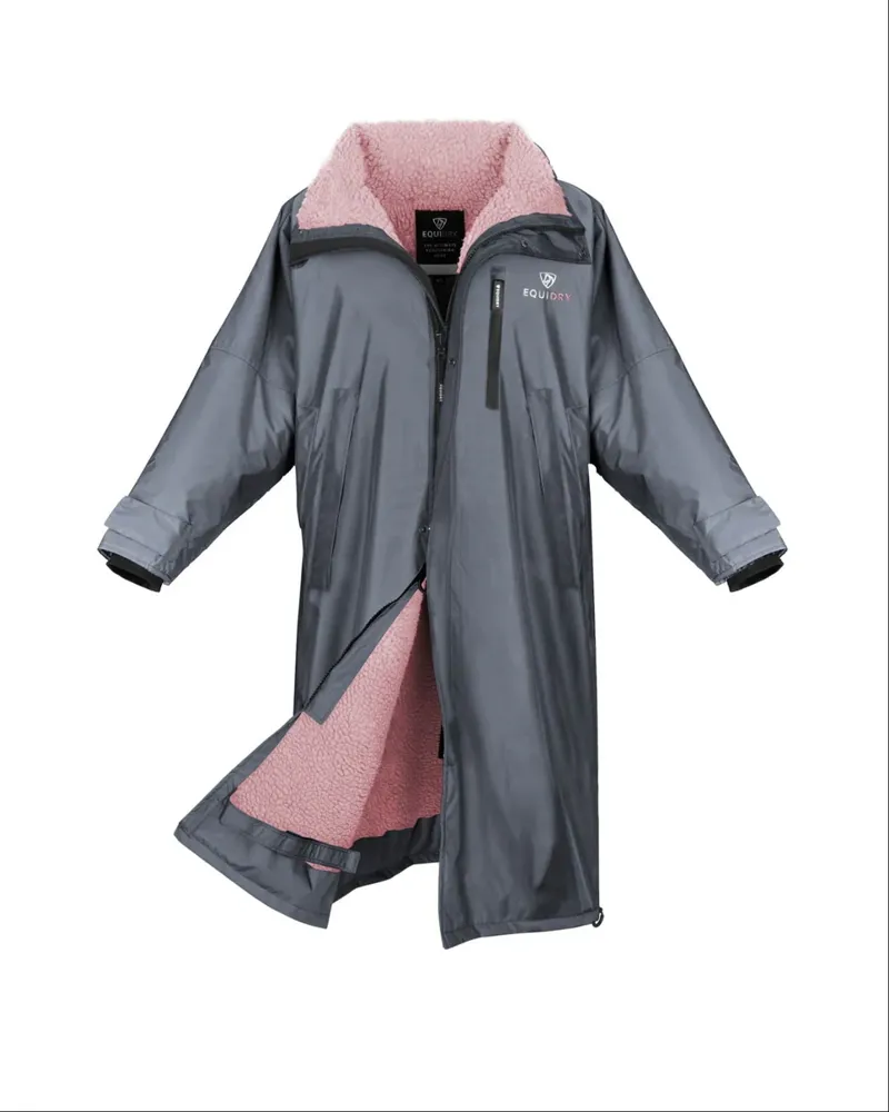 Equidry Evolution Children's Thick Fleece - Grey/Pale Pink-1