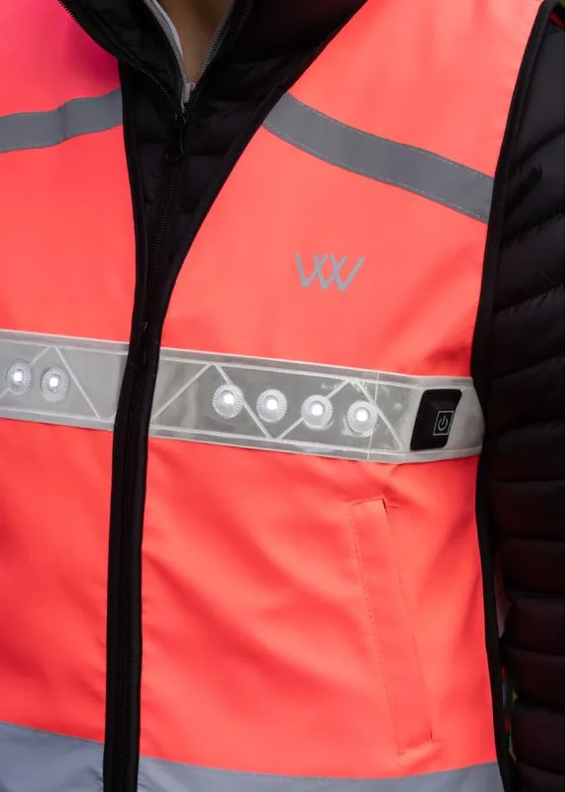 Woof Wear LED Hi Vis Riding Vest - Pink-2