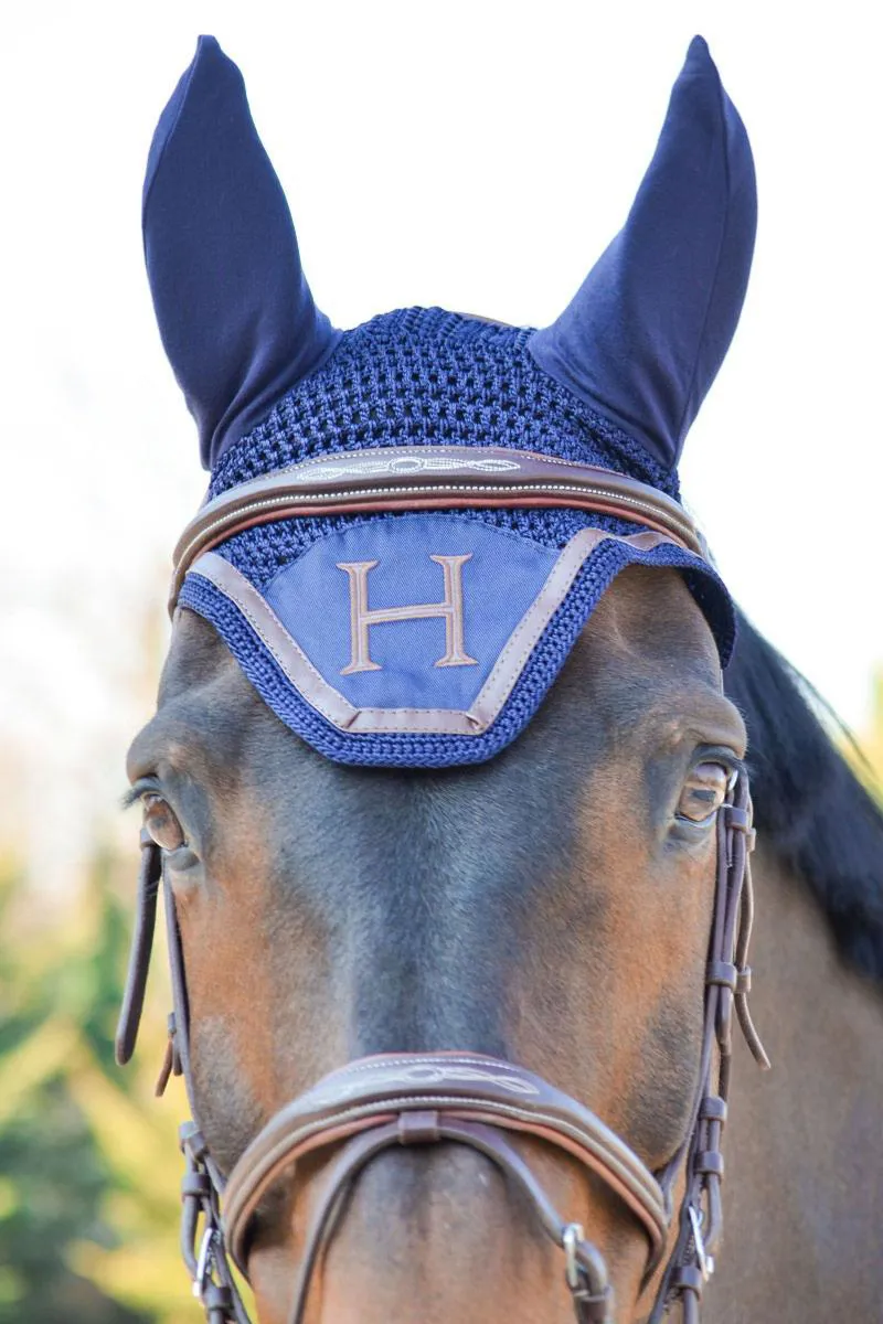 Harcour PACK Saddy Saddle Pad and Fly Veil GP Navy-2