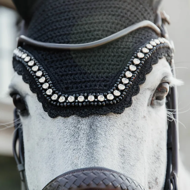 Kentucky Horsewear Fly Veil Wellington Big Stone + Pearl Black