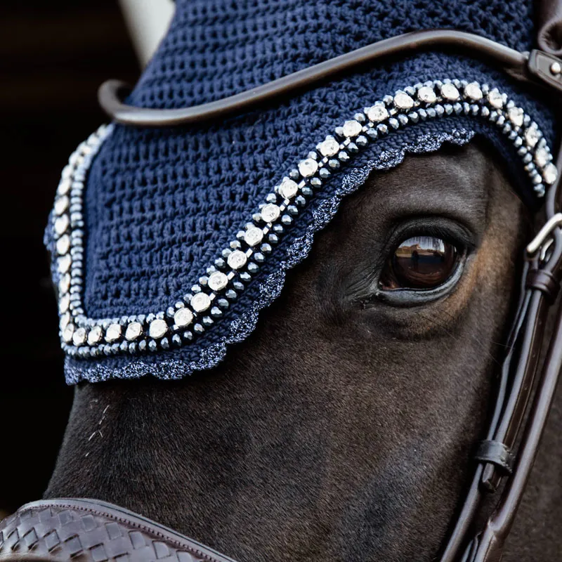 Kentucky Horsewear Fly Veil Wellington Big Stone + Pearl Navy