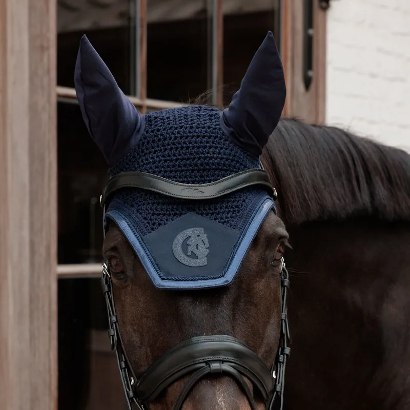 Kentucky Horsewear Fly Veil Wellington Sparkling - Navy