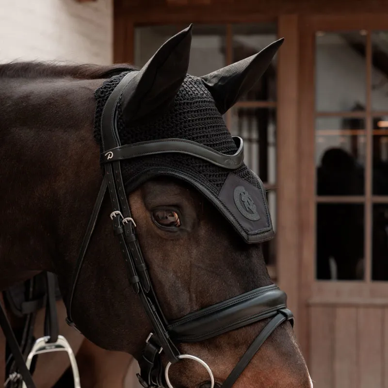 Kentucky Horsewear Fly Veil Wellington Sparkling - Black