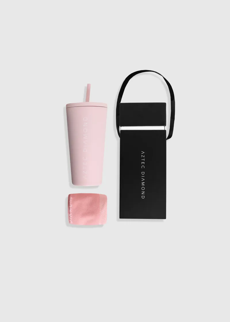 Aztec Diamond Travel Mug and Socks Gift Box - Pink-1