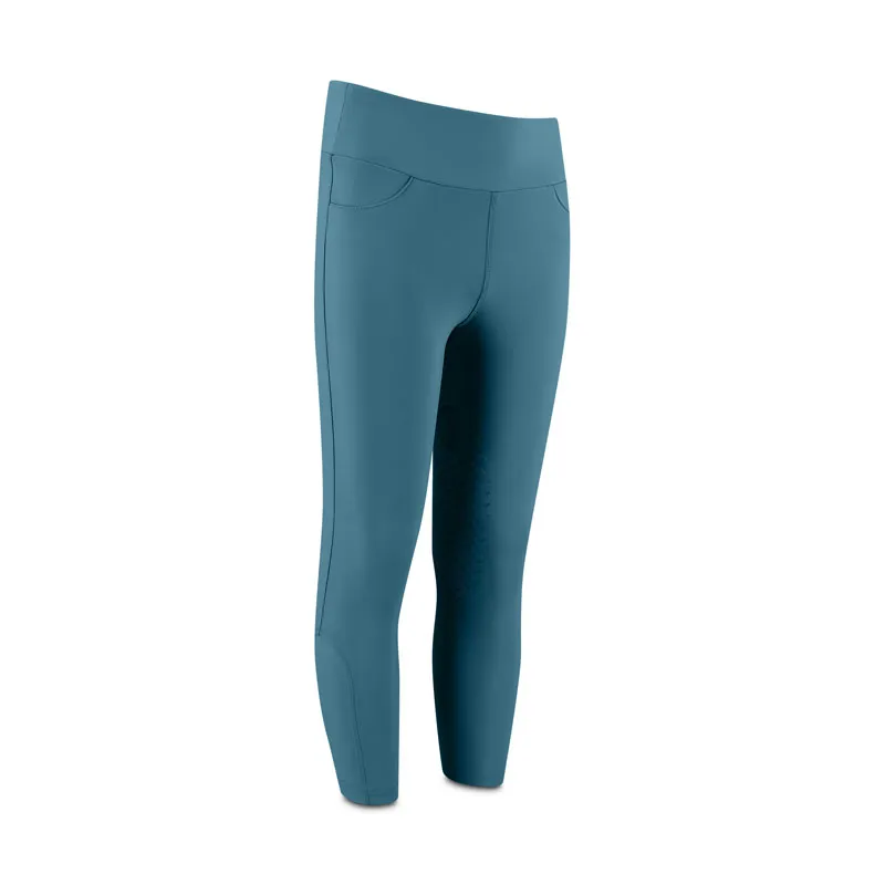 Kentucky Horsewear Miami Girls Riding Leggings Knee Grip Emerald