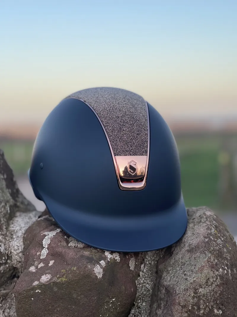 Samshield Shadowmatt Rose Gold Crystal Fabric Top and Rose Gold Trim Small-1