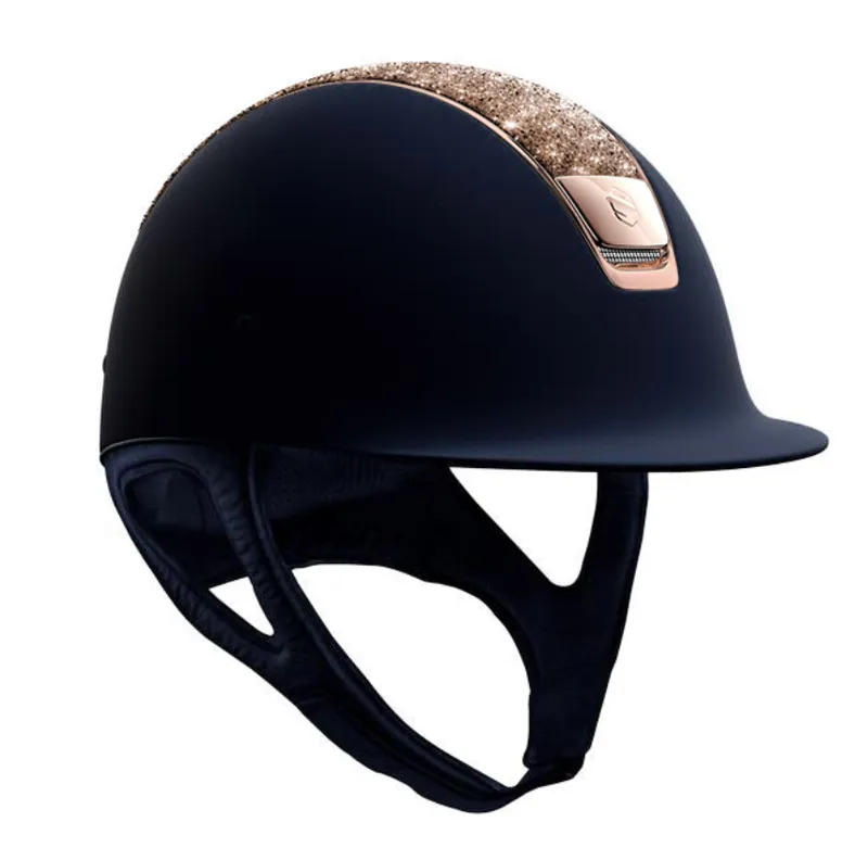 Samshield Shadowmatt Rose Gold Crystal Fabric Top and Rose Gold Trim Small