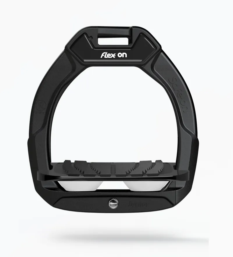 Flex-On Safe On Junior Safety Stirrup Black/Black/White-1