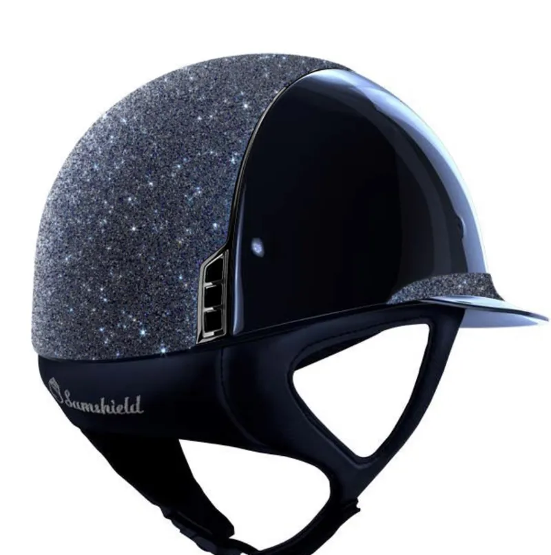 Samshield MissShield Glossy Blue Paradise Shine Crystal Fabric Top + Band Small-1