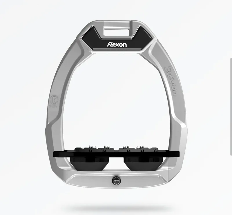 Flex-On Safe on Safety Stirrup Dark Light Grey/Black/Black