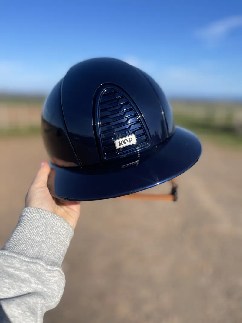 KEP Cromo 2.0 Polish Metallic Blue Polo Riding Hat