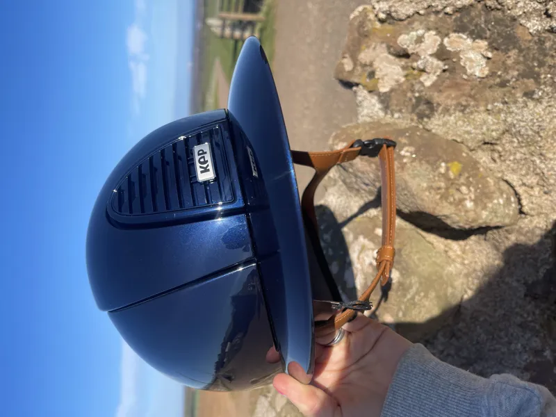 KEP Cromo 2.0 Polish Metallic Blue Polo Riding Hat-1