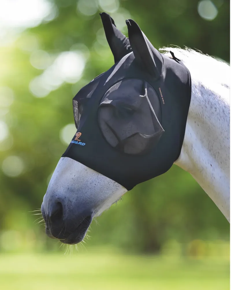 Shires FlyGuard Pro Stretch Fly Mask Black
