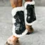 Kentucky Horsewear Vegan Sheepskin Tendon Boot Bamboo Shield Elastic Black