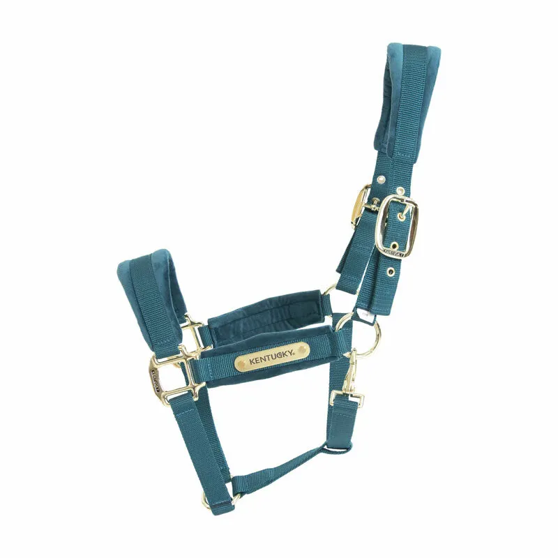 Kentucky Horsewear Velvet Headcollar Emerald-1