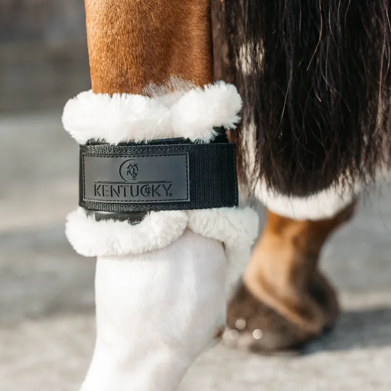 Kentucky Horsewear Vegan Sheepskin Young Horse Fetlock Boots Black-2