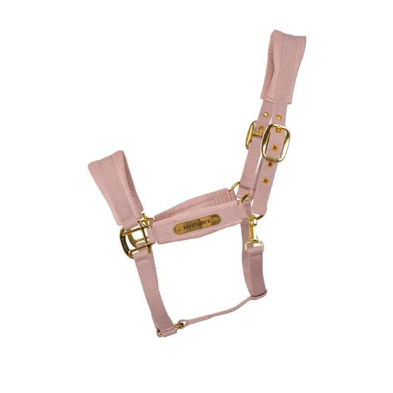 Kentucky Horsewear Velvet Halter - Soft Rose-1