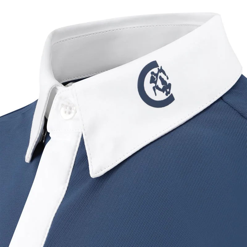 Kentucky Horsewear Boys Show Shirt Osaka Navy-2