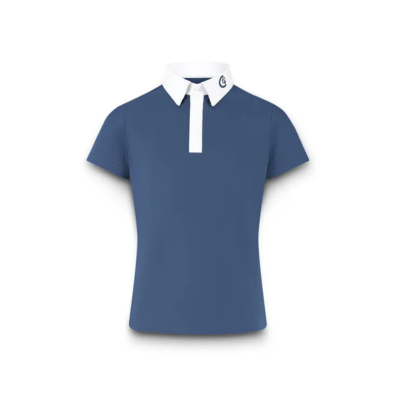 Kentucky Horsewear Boys Show Shirt Osaka Navy-1