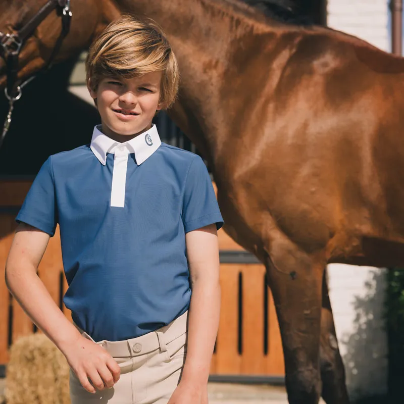 Kentucky Horsewear Boys Show Shirt Osaka Navy
