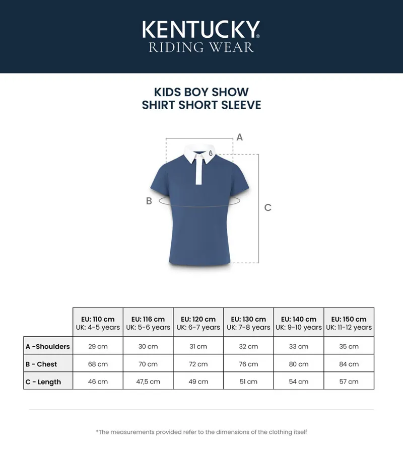 Kentucky Horsewear Boys Show Shirt Osaka Navy-5