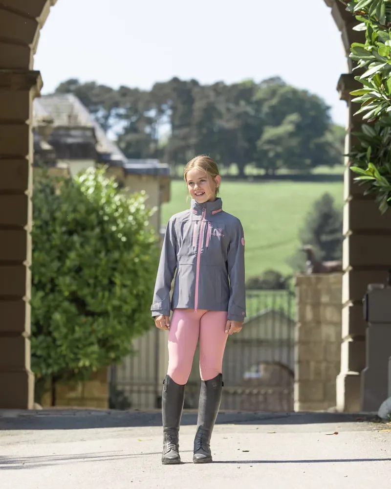 Equidry Water Repellent Leggings - Children's Pink/Pale Pink-6