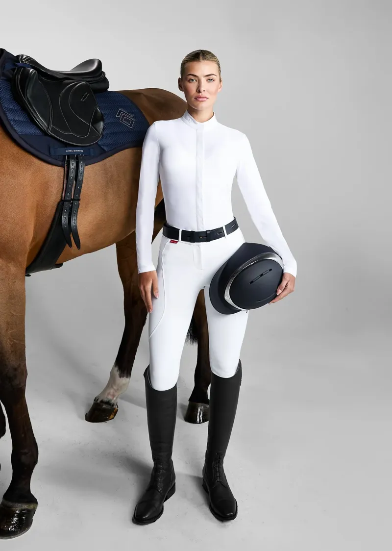 Aztec Diamond White Core Mid-Rise Breeches Full Seat	-2
