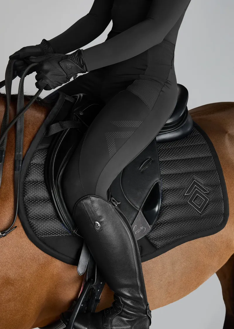 Aztec Diamond Black Core Leggings Knee Grip-3