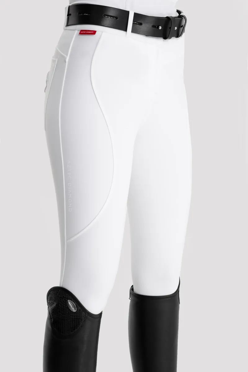 Aztec Diamond White Core Mid-Rise Breeches Full Seat	-1