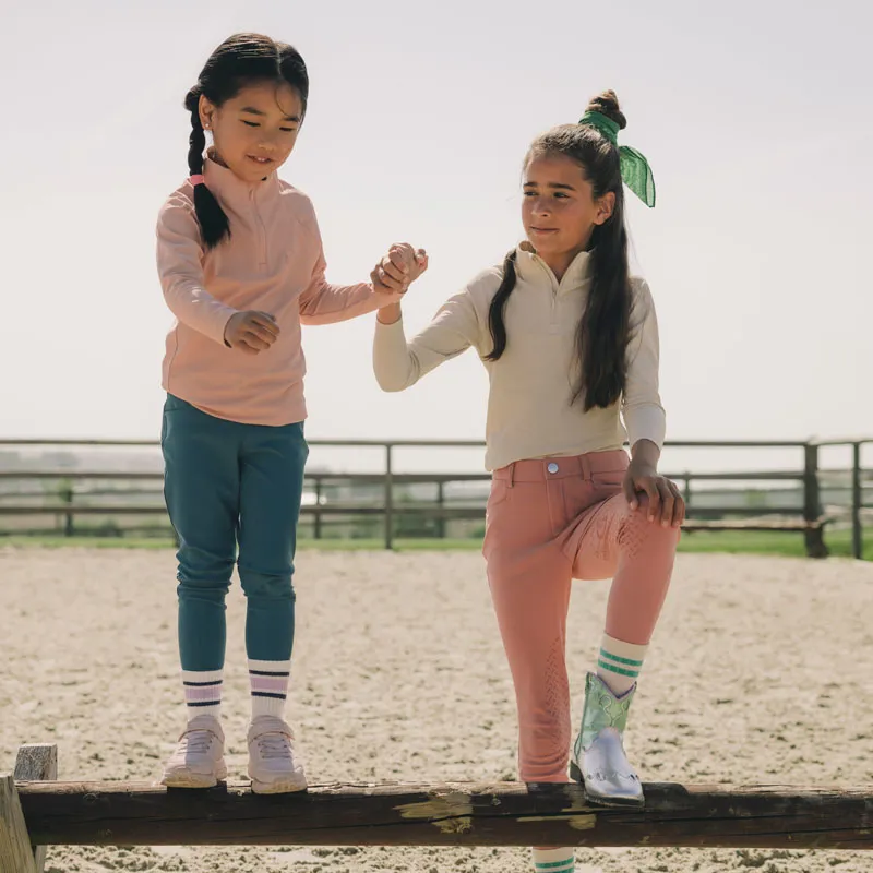 Kentucky Horsewear Miami City Girls Breeches Knee Grip Emerald-1