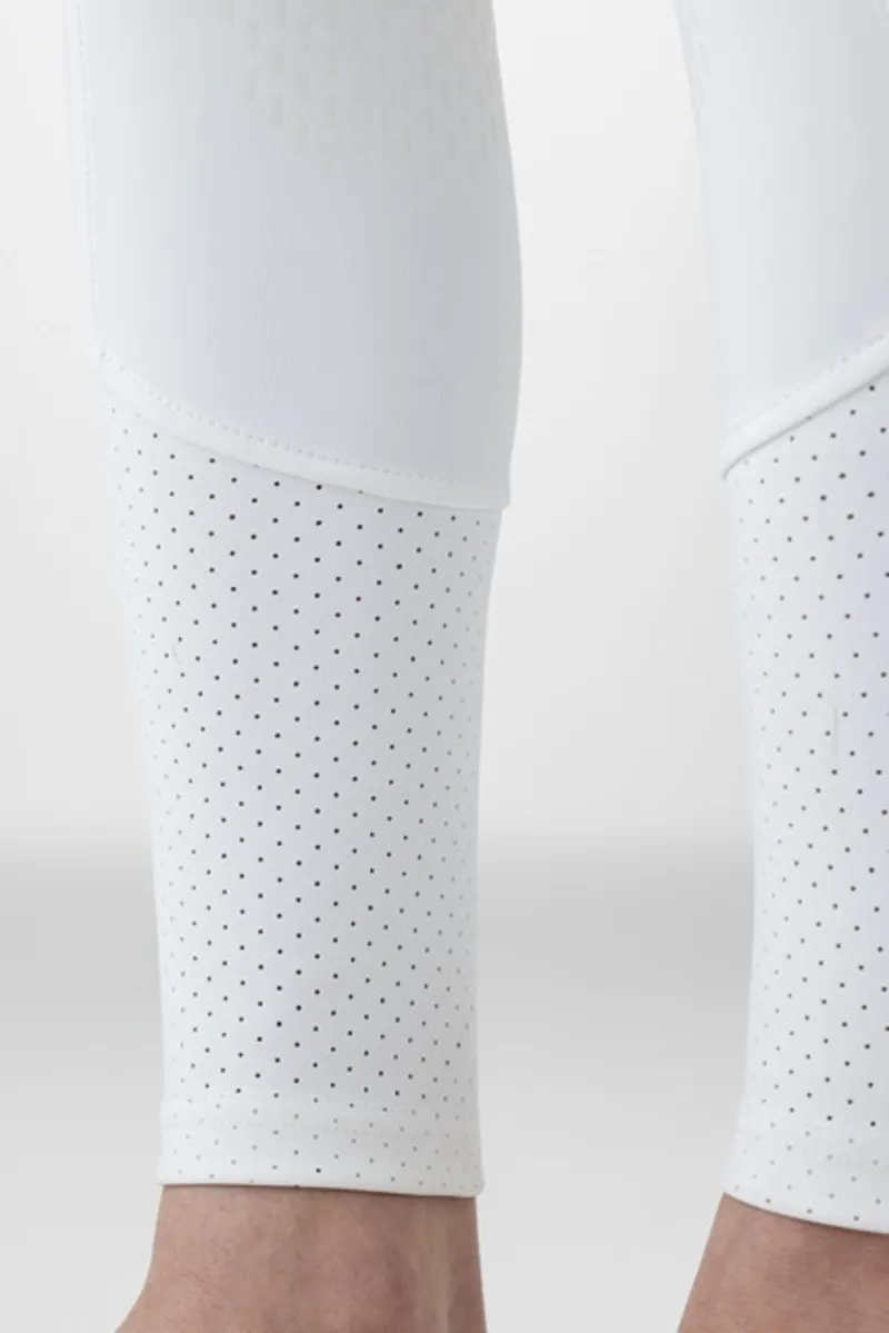 Equiline Gingef Full Grip Junior Riding Tights - White-1