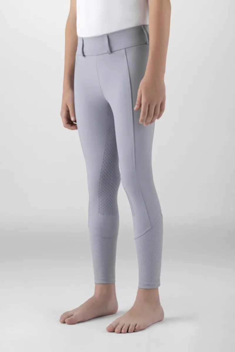 Equiline Gingef Full Grip Junior Riding Tights - Lilac Grey