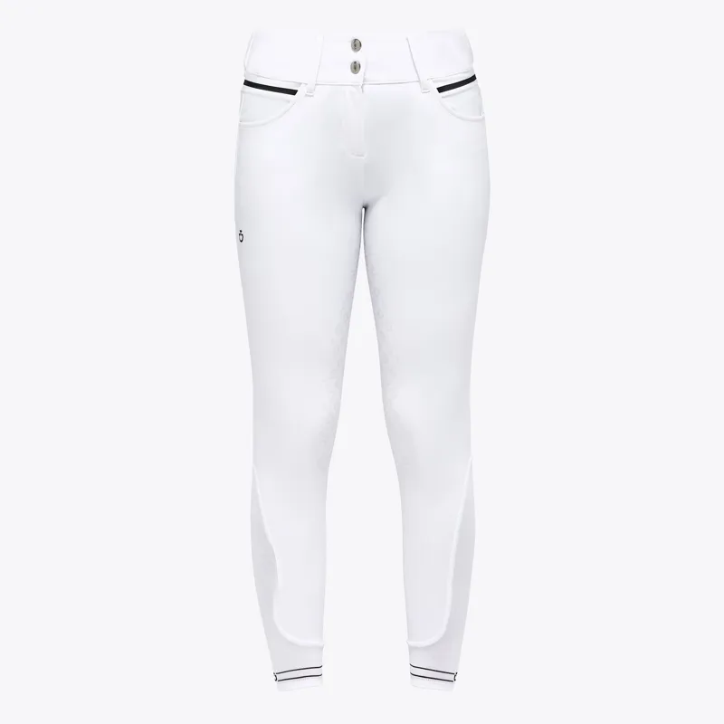 Cavalleria Toscana Silicone Knee Grip Logo Breech White-1