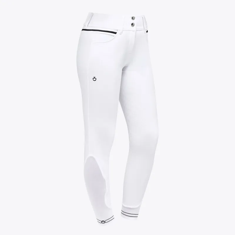 Cavalleria Toscana Silicone Knee Grip Logo Breech White