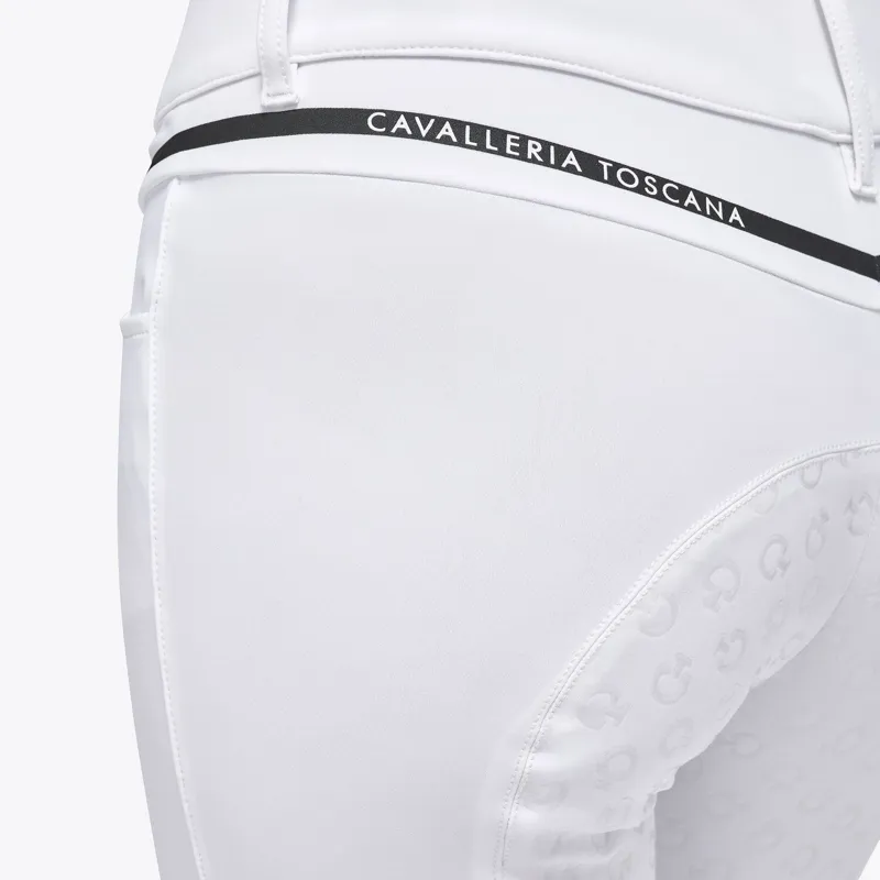 Cavalleria Toscana Silicone Knee Grip Logo Breech White-3