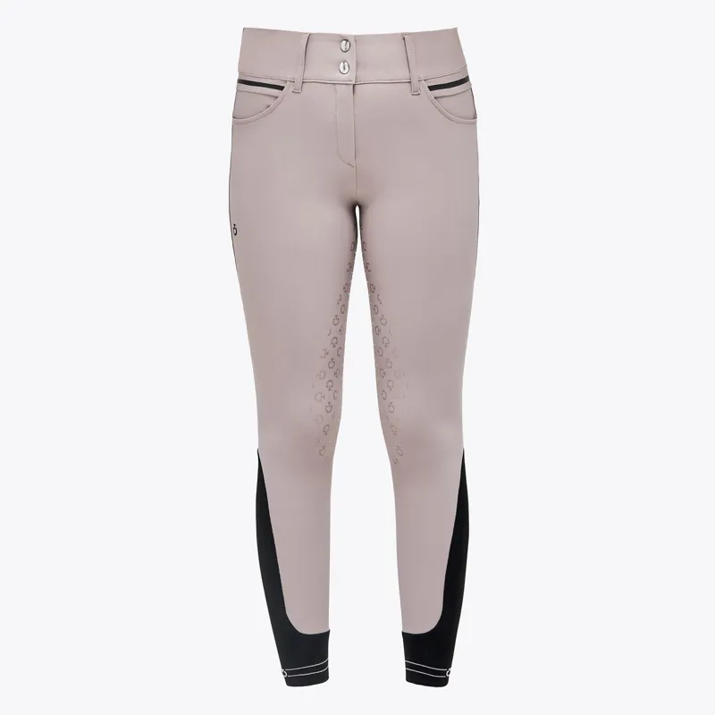 Cavalleria Toscana Silicone Knee Grip Logo Breech Taupe-1