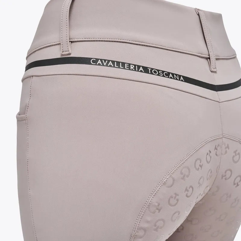 Cavalleria Toscana Silicone Knee Grip Logo Breech Taupe-3