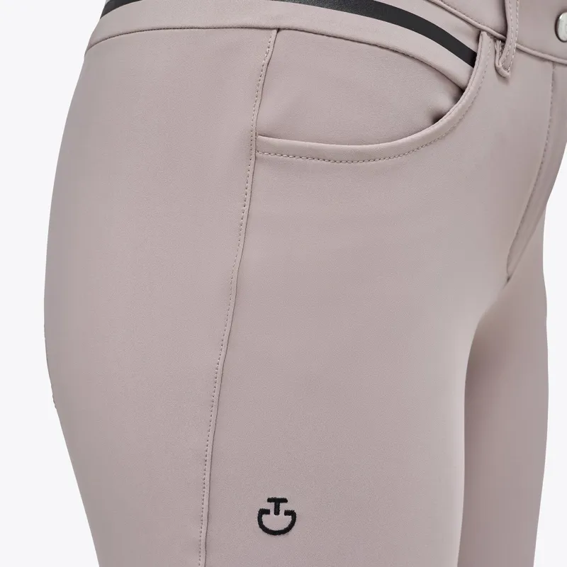 Cavalleria Toscana Silicone Knee Grip Logo Breech Taupe-4