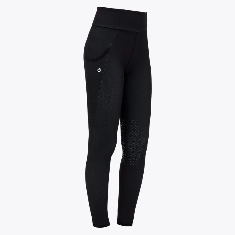 Cavalleria Toscana Bonded Jersey Mesh Full Grip Legging Black