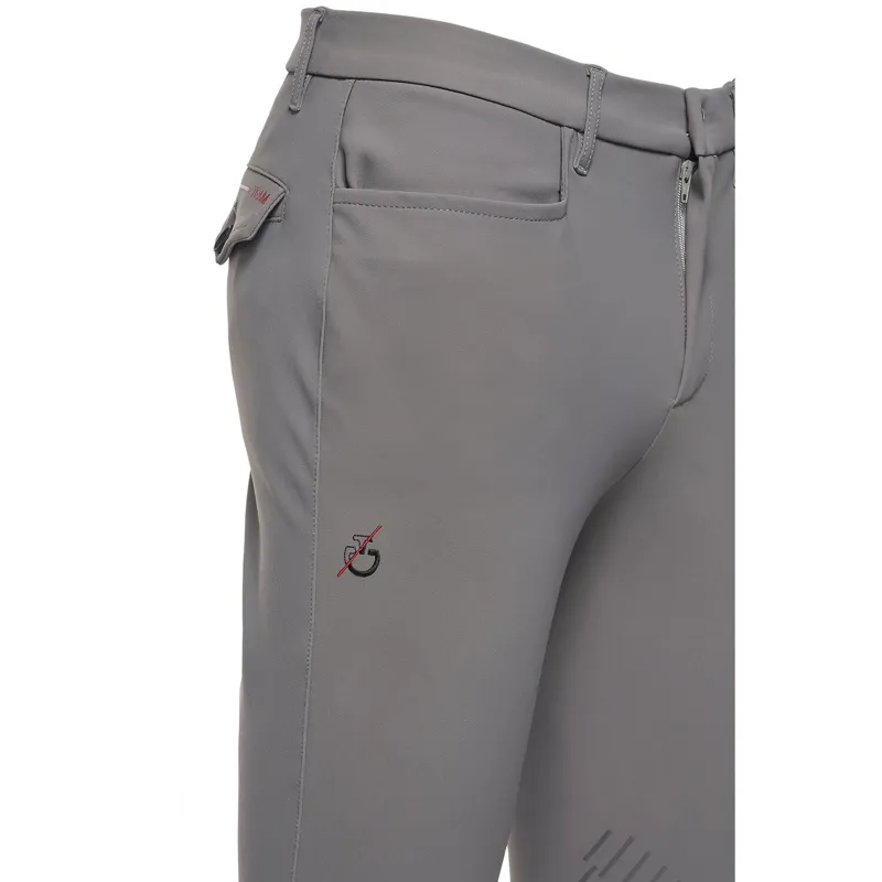 Cavalleria Toscana Team Men Red Stripe Breech Grey-1