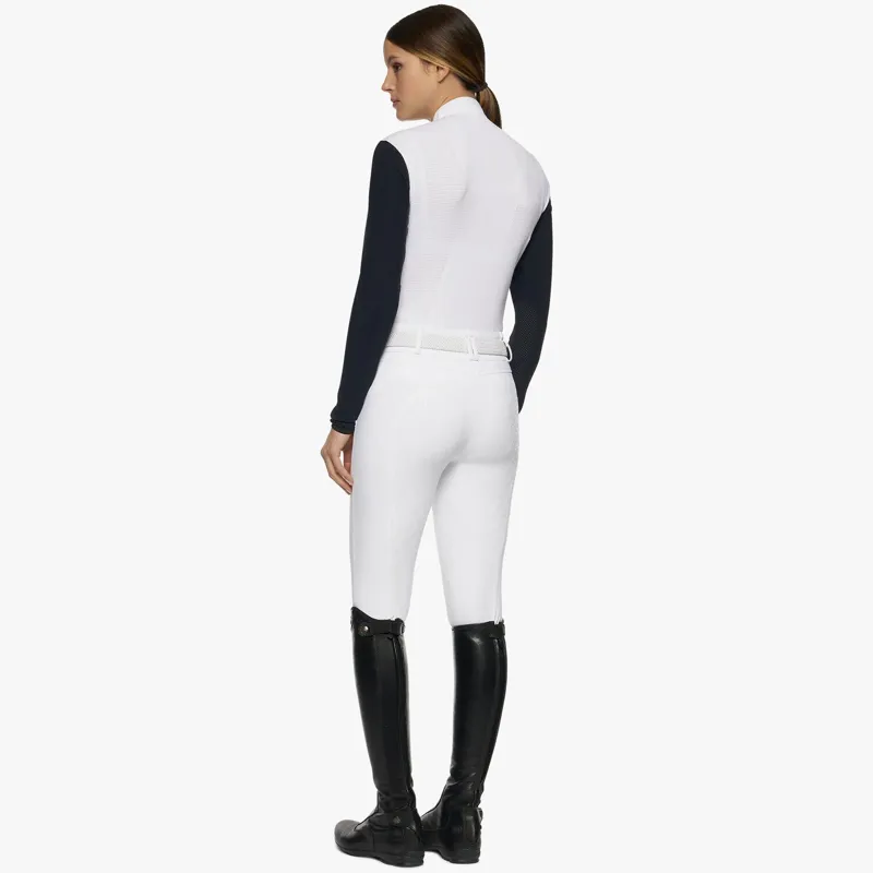 Cavalleria Toscana R-EVO Tech Epaulet L/S Zip Polo Cavalleria Toscana Navy Blue-3