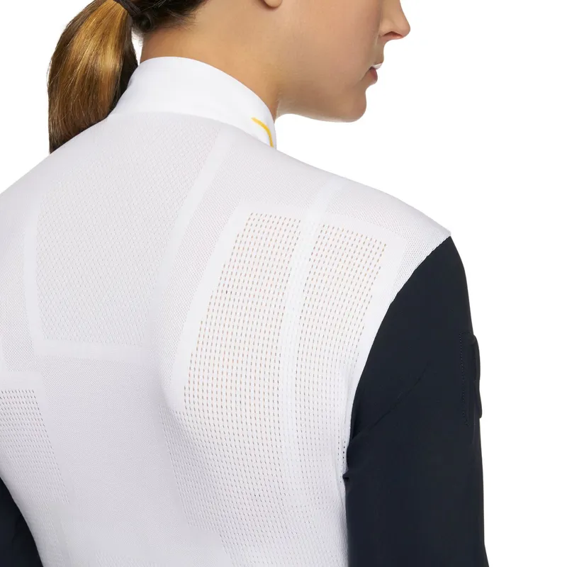 Cavalleria Toscana R-EVO Tech Epaulet L/S Zip Polo Cavalleria Toscana Navy Blue-4