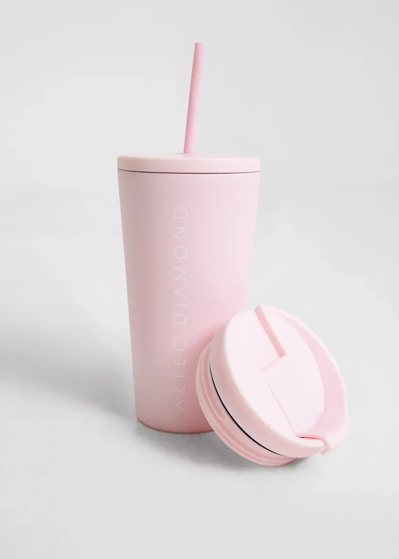 Aztec Diamond Pink Travel Mug