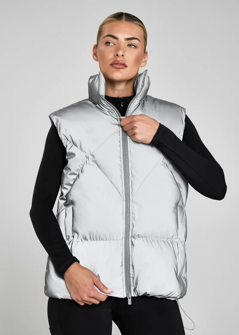 Aztec Diamond Heavy Quilted Gilet Reflective