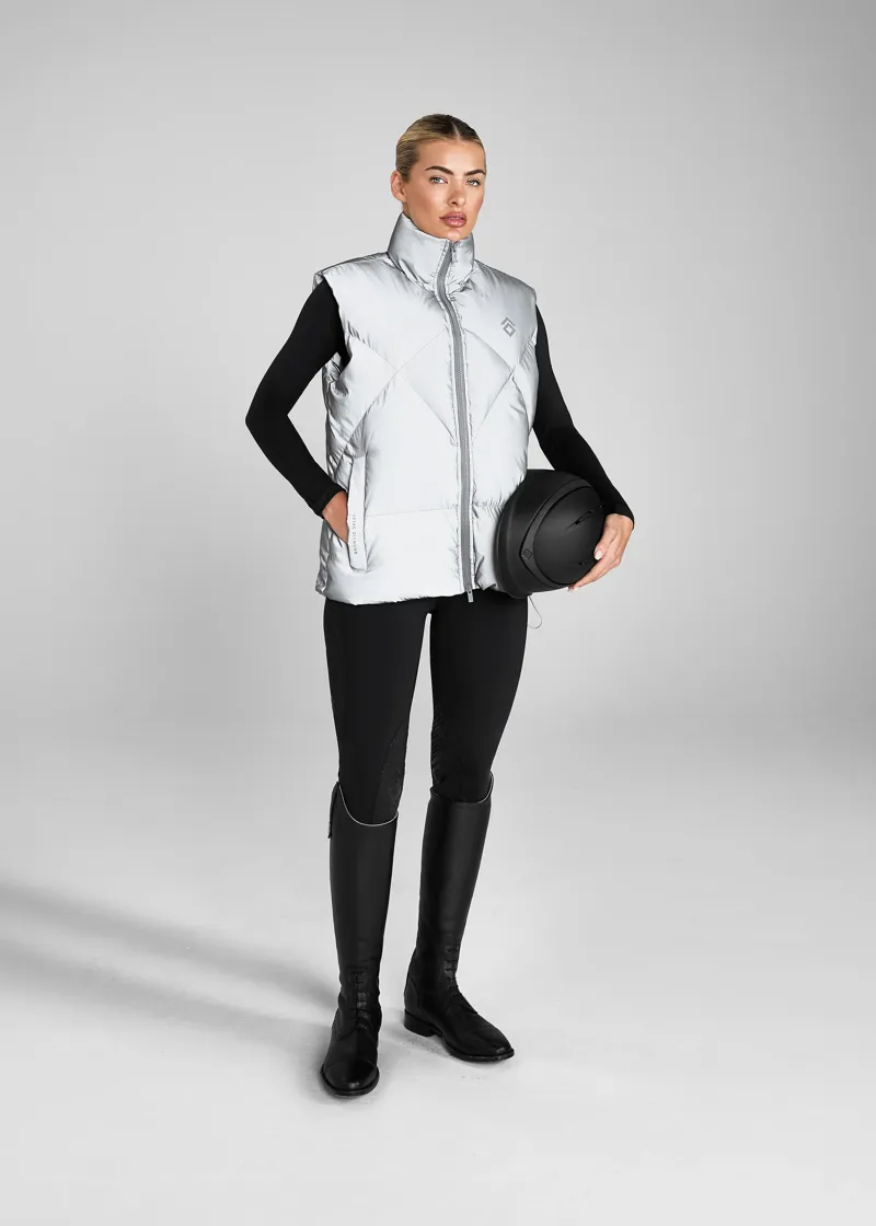 Aztec Diamond Heavy Quilted Gilet Reflective-2