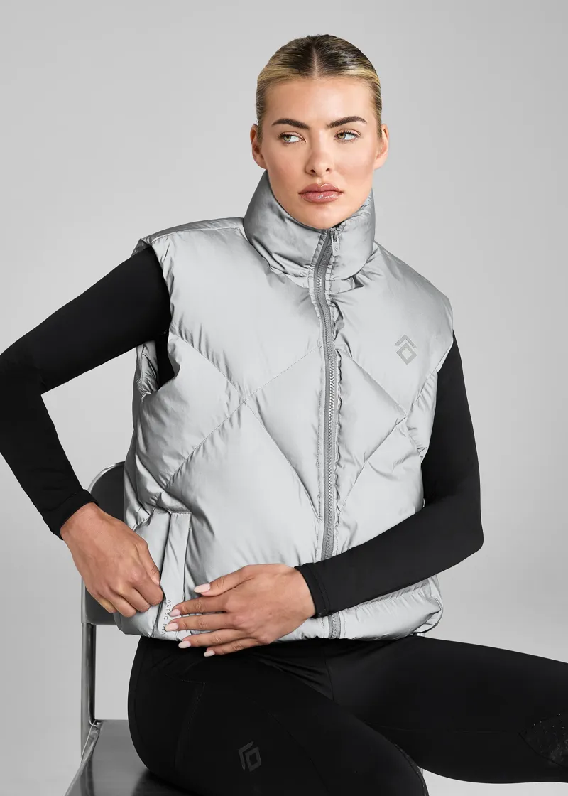 Aztec Diamond Heavy Quilted Gilet Reflective-1