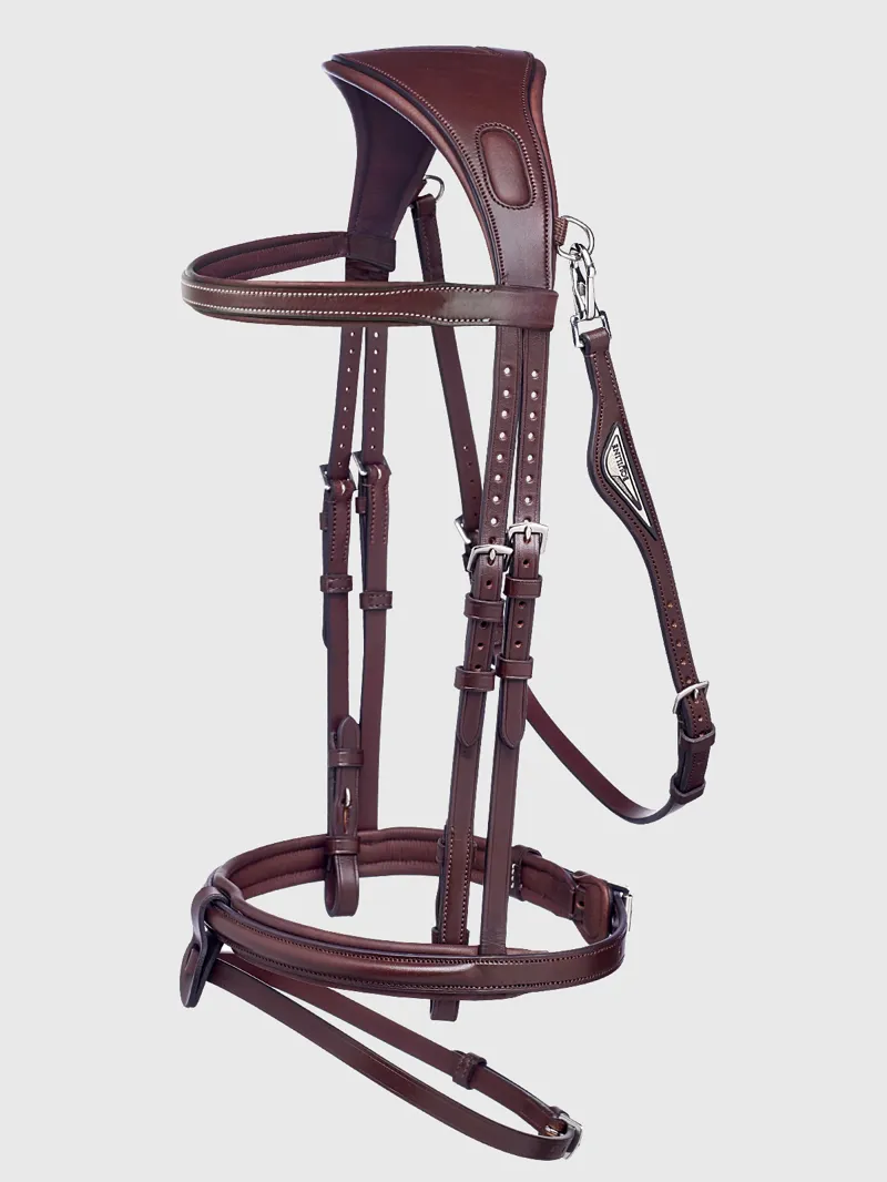 Equiline Anatomic Jumping Removable Flash Bridle Brown