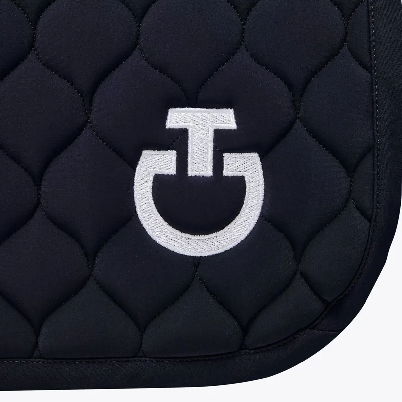 Cavalleria Toscana Circular Saddle Pad Dressage Navy Full-1
