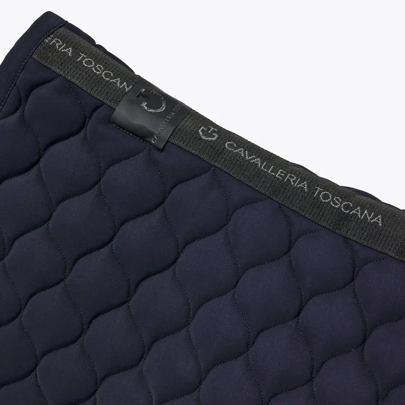 Cavalleria Toscana Circular Saddle Pad Dressage Navy Full-2