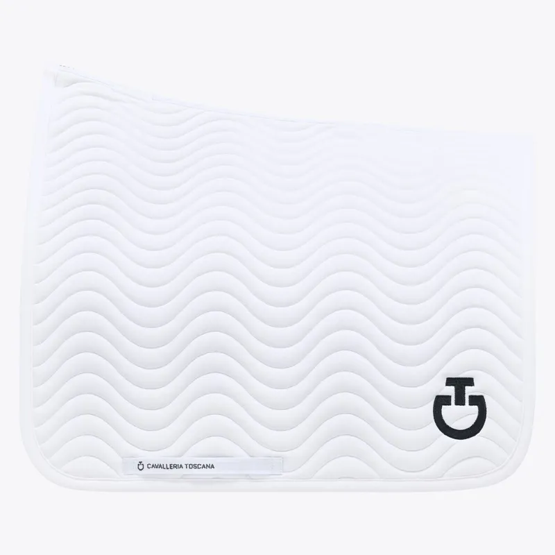 Cavalleria Toscana Wave Quilted Dressage Saddle Pad White